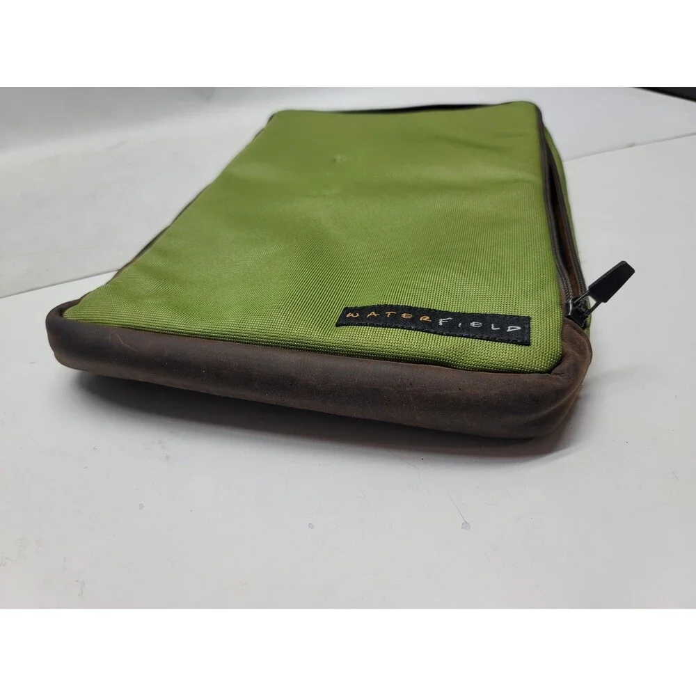 Waterfield Designs SF Bags Ipad Tablet Green Crossbody Bag Leather Trim